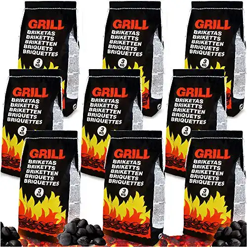 Grillbrikett Deuba 27 Kg, 9 x 3kg Holzkohle Grillkohle