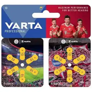 Hörgeräte-Batterien-10 Varta 60 Power one Professional FC Bayern