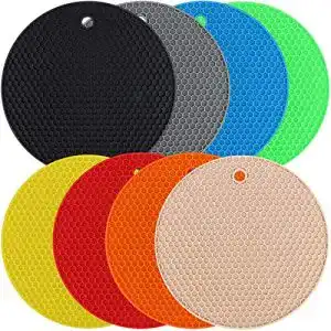 Silikon-Topflappen YAHAFI Topf Untersetzer Silikon 8-teiliges Set