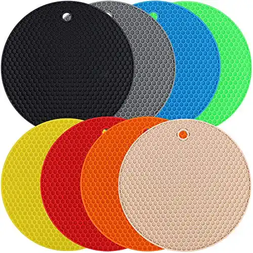 Silikon-Topflappen YAHAFI Topf Untersetzer Silikon 8-teiliges Set