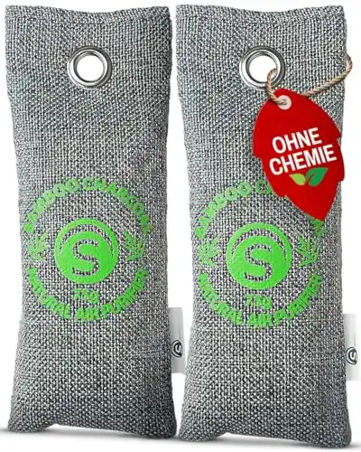 Schuhkissen Stimio Bambus Aktivkohle Schuh-Geruchsentferner 2x