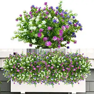 Kunstblumen ROLLWAY 6 Bündel Künstliche Blumen Balkon