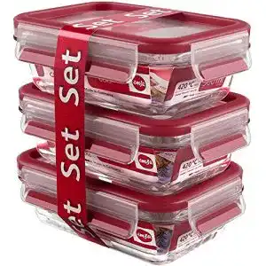 Frischhaltedosen aus Glas Emsa 517922 Clip & Close, 3-teiliges Set