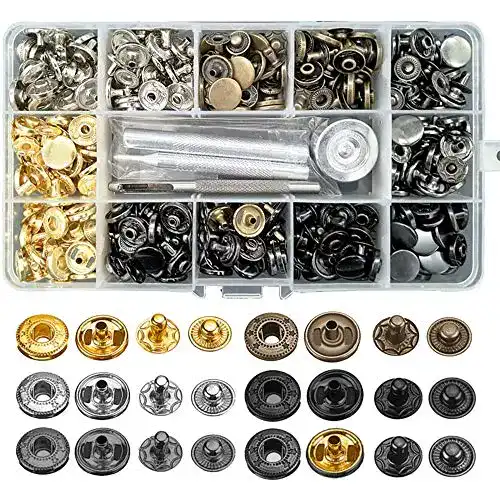 Druckknöpfe BALFER 120Sets Druckknopf Set, Kupfer Metall Bronze