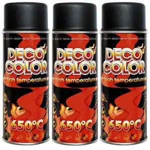 Ofenlack Fahrzeugteile Hoffmann 3 Stück 400ml schwarz