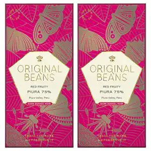 Dunkle Schokolade Original Beans – Piura 75% – 70g Tafel, 2er Pack