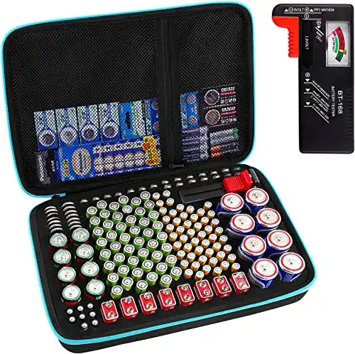Batterie-Aufbewahrungsbox PAIYULE mit Batterietester (BT168)