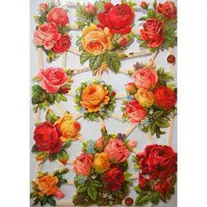 Glanzbilder AEARJOHNFGJ Blume Rose EF 7393 Oblate Posiebilder