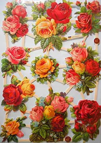 Glanzbilder AEARJOHNFGJ Blume Rose EF 7393 Oblate Posiebilder