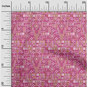 Viskosejersey oneOone Viskose-Jersey Stoff Streifen & square