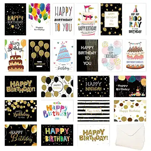 Die beste Geburtstagskarten Coolon Set - 24 Glückwunschkarten - Happy Birthday 2026 Test Bestseller Geburtstagskarten Coolon Set – 24 Glückwunschkarten – Happy Birthday