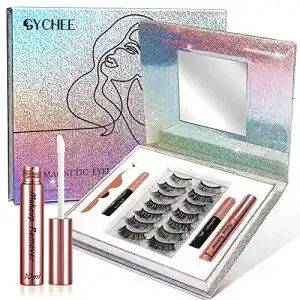 Magnetische Wimpern GYCHEE, 3D Magnet Wimpern mit Eyeliner