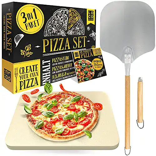 Pizzastein Sidorenko Loco Bird, inkl. Pizzasschieber, 3er Set