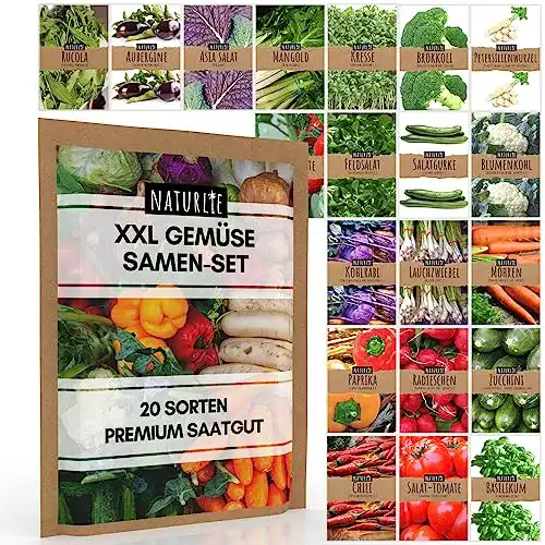 Gemüsesamen Naturlie 20er Gemüse Samen Set, 20 Sorten
