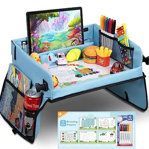 Auto-Kindertisch COOLJOY Knietablett mit 5 Bilder+6 Pinsel