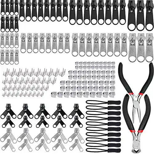 Reißverschluss-Reparaturset ZHENA 194Pcs Ersatz Reißverschluss
