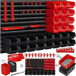 Werkzeugwand Masko ® Wandregal, Stapelboxen, 45 tlg Box