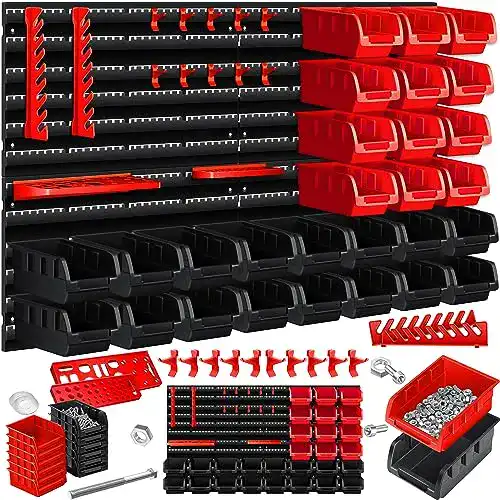 Werkzeugwand Masko ® Wandregal, Stapelboxen, 45 tlg Box