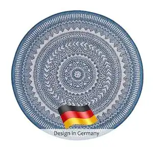 Outdoor-Teppich Domdeco In- und Rund Around The Flower Blue