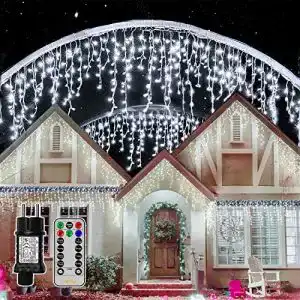 Lichterkette Eisregen (außen) Ollny kaltes Weiß, 10m 396LEDs