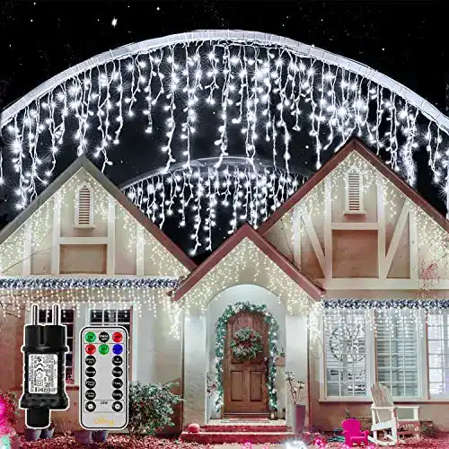 Lichterkette Eisregen (außen) Ollny kaltes Weiß, 10m 396LEDs