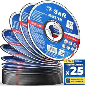 Trennscheibe 125 Metall S&R Trennscheibe für Metall, 25 Stück