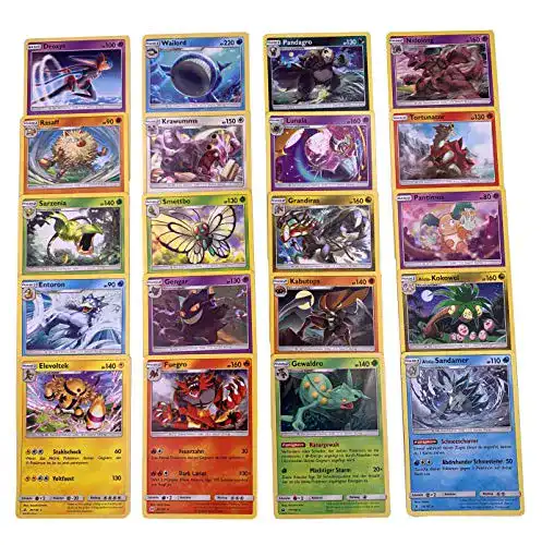 Pokémon-Karten geco Originale Pokemon Karten, 20 Verschiedene