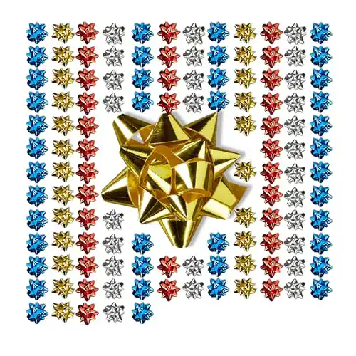 Geschenkschleifen Relaxdays , Bunt 100er Set, Selbstklebend
