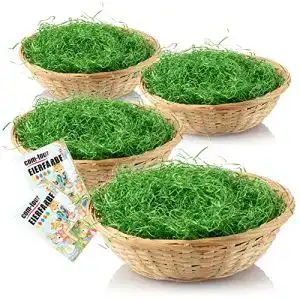 Ostergras COM-FOUR ® 4x Osterkörbchen mit Deko Gras