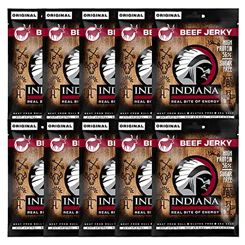 Beef Jerky Indiana Jerky Beef Original, High Protein 10 x 25g