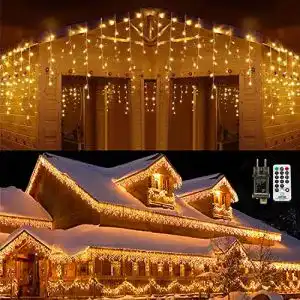Lichterkette Eisregen (außen) Qedertek 432 LED, 10.8M, 8 Modi