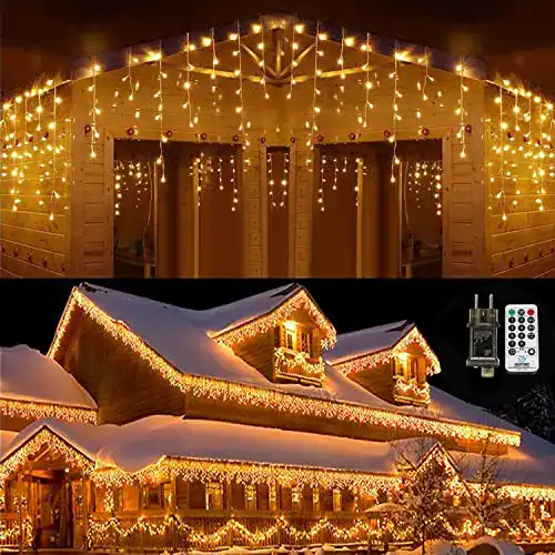 Lichterkette Eisregen (außen) Qedertek 432 LED, 10.8M, 8 Modi