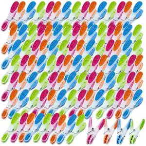 Wäscheklammer PEARL Waescheklammern: Soft-Grip, 100 Stück