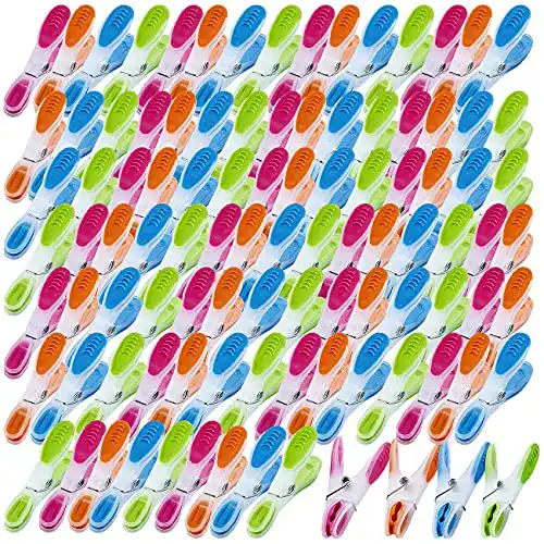 Wäscheklammer PEARL Waescheklammern: Soft-Grip, 100 Stück
