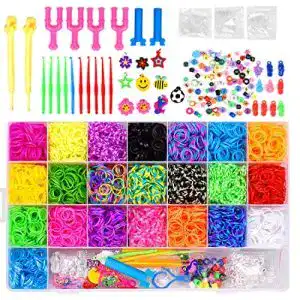 Loom-Bänder Wuudi Gummi Loom Bänds DIY Webstuhl Band Box