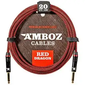Gitarrenkabel Amboz Cables Red Dragon Instrumentenkabel 6m Rot