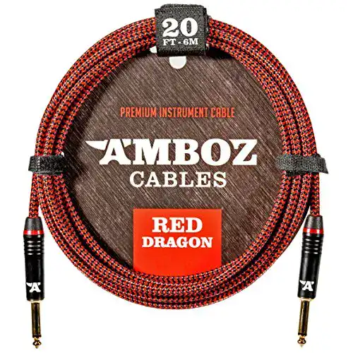 Gitarrenkabel Amboz Cables Red Dragon Instrumentenkabel 6m Rot