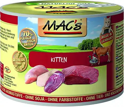 Die beste Macs-Nassfutter (Katze) MACs MAC's | Kitten | 6 x 200 g 2026 Test Bestseller Macs-Nassfutter (Katze) MACs MAC’s | Kitten | 6 x 200 g