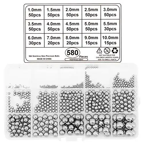 Stahlkugel Yuhtech, 580 Pcs Edelstahl Metallkugeln