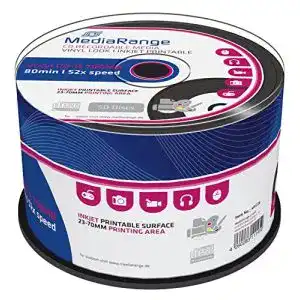 CD-R MediaRange MR226 700MB, 80min. Vinyl-Optik, 50 Stück