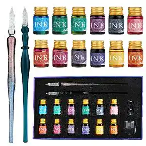 Kalligraphie-Set GC QUILL GC Glasfeder－2 Glasstifte