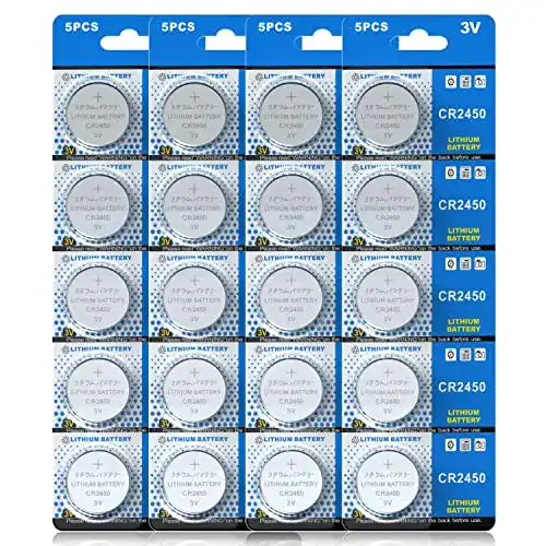 CR2450 JZHUAZ 3V Lithium-Knopfzelle Batterien, 20er