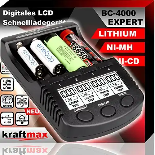 18650-Ladegerät kraftmax BC-4000 EXPERT, Universal