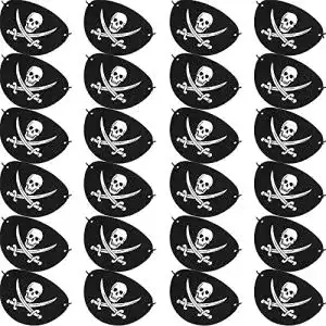 Augenklappe Blulu 24 Packung Schwarz Piraten