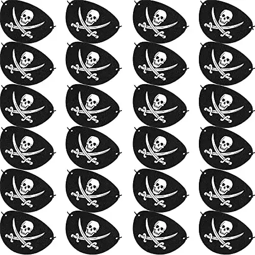 Augenklappe Blulu 24 Packung Schwarz Piraten