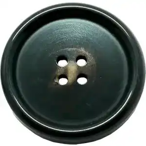 Hornknopf LÜNA Knöpfe ECHT Horn schwarz 28 mm, 6 Stück