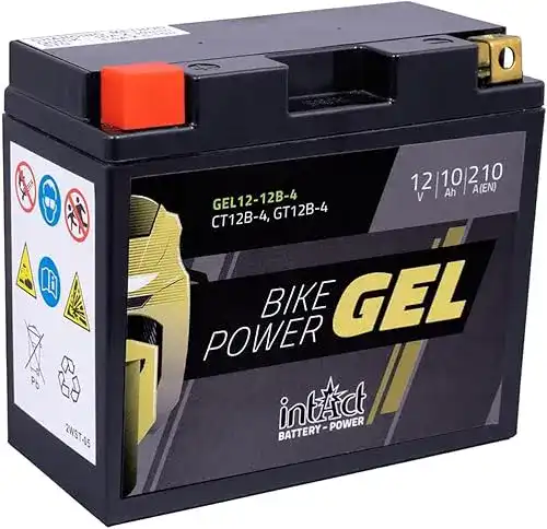 Motorradbatterie 12 V 10 Ah Intact Motorrad Batterie Gel