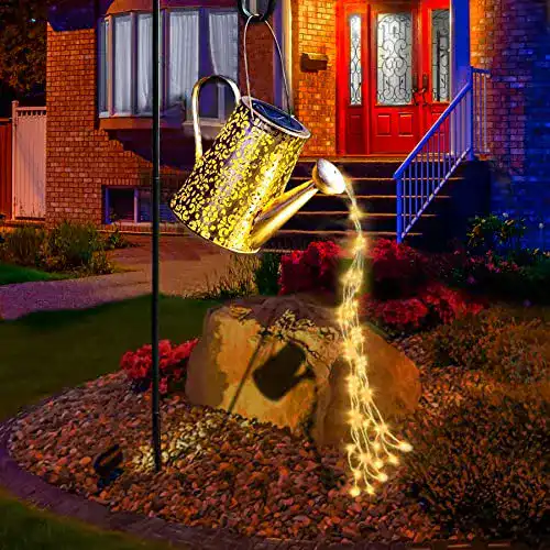 Gießkanne mit Lichterkette TAOYIO Solar Gartendeko Gießkannen