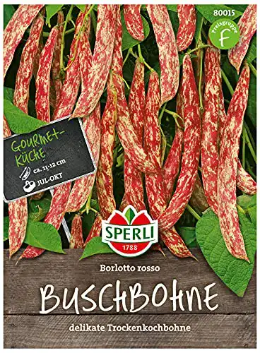 Bohnen-Samen Sperli 80015 Premium Buschbohnen Samen Borlotto Rosso