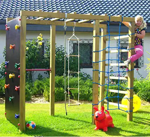 Klettergerüst Spiel&Garten XXL 2,4m Kletterturm mit Kletternetz